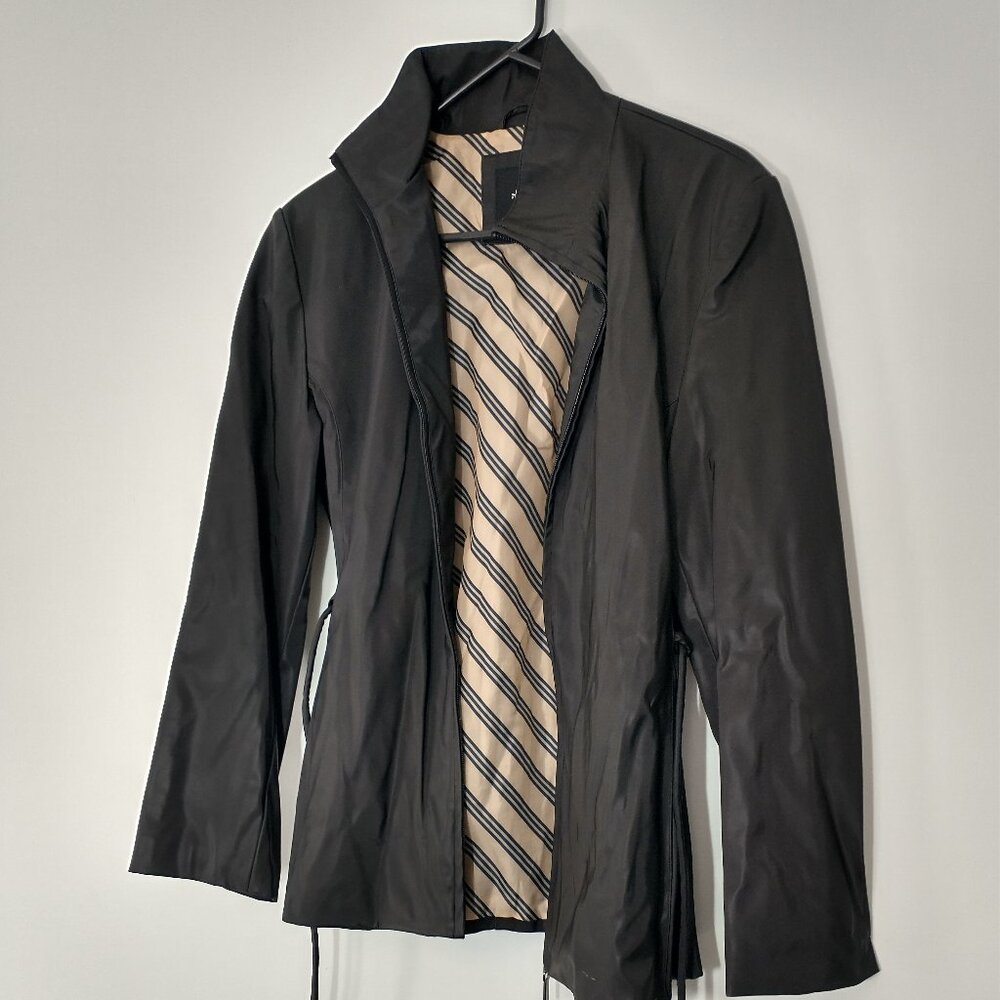 JLC New York Black Vinyl Raincoat Size M